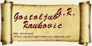 Gostoljub Rauković vizit kartica